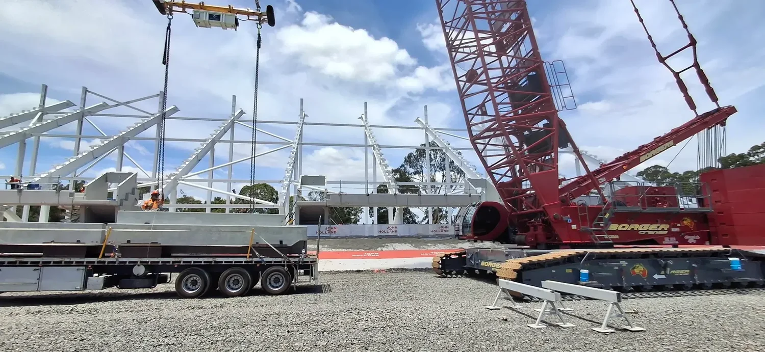 Vita Load Navigator supporting a precast lift at the Penrith Stadium redevelopment